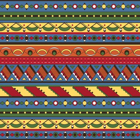 Seamless ethnic background  Mexican, african endless patternのイラスト素材