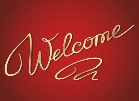 Welcome handwritten letteringのイラスト素材