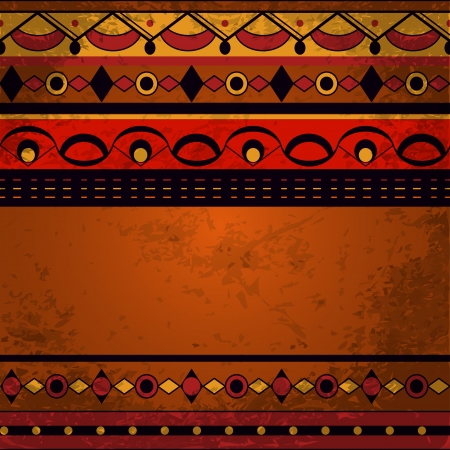 Ethnic with space for your text. Grunge tribal pattern. のイラスト素材
