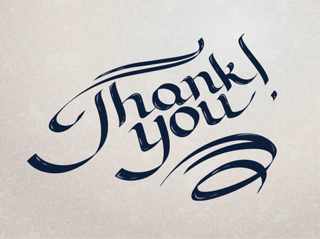 Thank you hand-drawn lettering. Eps 10 vector illustraitonのイラスト素材