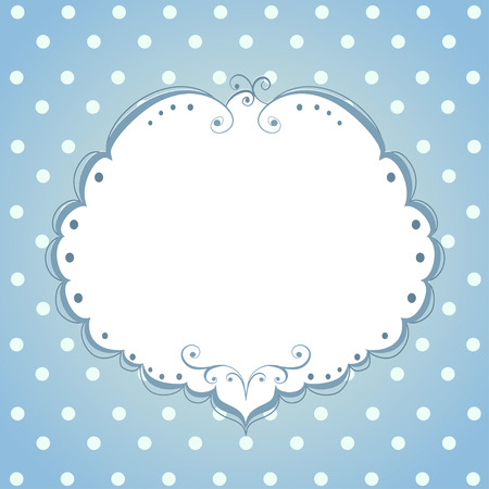 Card with frame and polka dot backgroundのイラスト素材