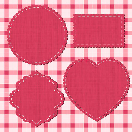 Set of textile labels. Eps 8 vector illustrationのイラスト素材