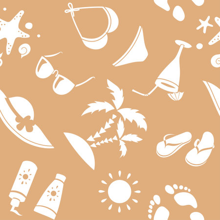 Seamless summer backgroundのイラスト素材