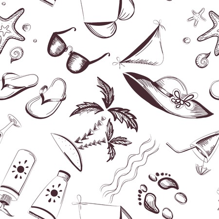 Seamless summer background  Eps 8 vector illustrationのイラスト素材