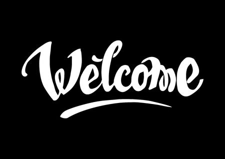 Welcome hand drawn lettering for your designのイラスト素材
