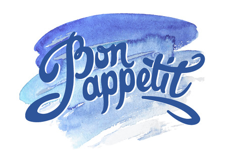 Bon appetit hand drawn lettering for your designのイラスト素材