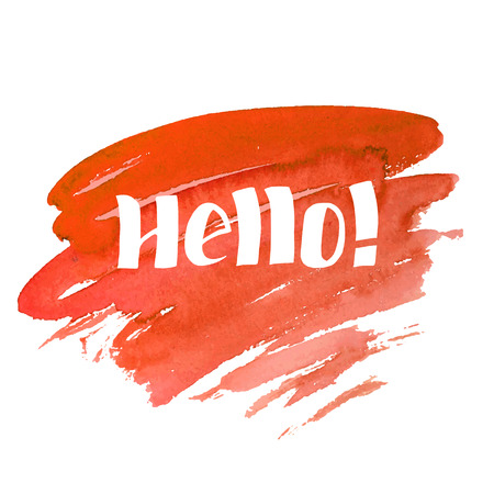 Hello - hand drawn lettering.のイラスト素材