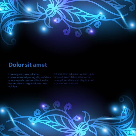 Shiny floral background for your design. Can be used for banners, business cards, presentations. Eps 10 vectorのイラスト素材