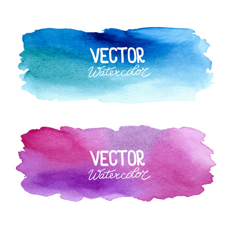 Watercolor banners. のイラスト素材