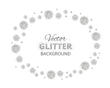 Shiny background with silver glitter dots decorationのイラスト素材