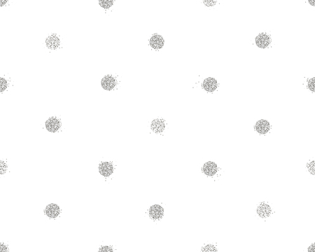 Shiny seamless background with silver glitter dots decorationのイラスト素材
