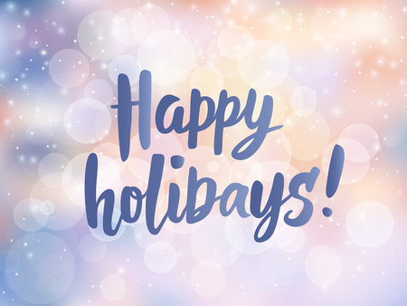 Happy holidays banner.のイラスト素材