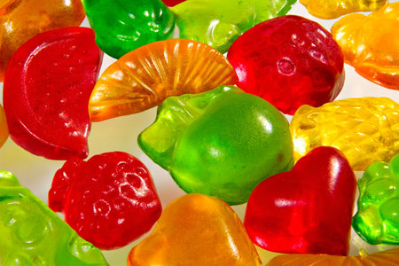 Cheerful celebratory fruit candyinkingの写真素材