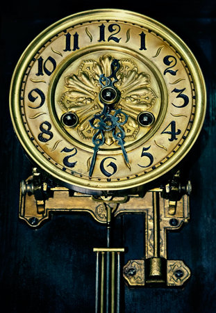 Dial of ancient hours of the forgotten things hanging in a dark closet...