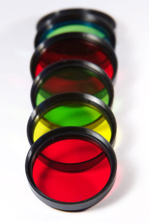 Set of creative and conversion filters for SLR cameraの写真素材