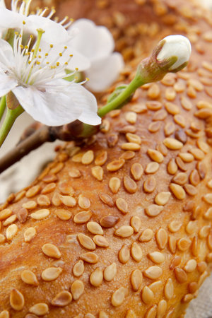 Fresh bread from the apple dough

