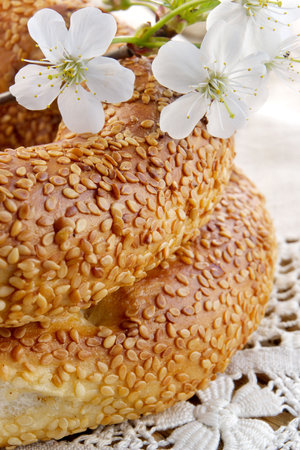 Fresh bread from the apple dough
