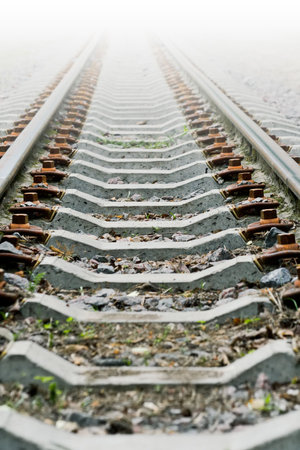 mysterious railway to somewhereの写真素材