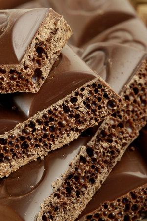 Bitter porous chocolat-magnificent sweet delicacyの写真素材