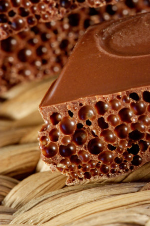 Bitter porous chocolat-magnificent sweet delicacyの写真素材