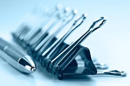 Corporate culture and discipline illustrated by office subjects in strict orderの写真素材