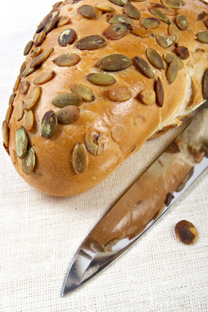 Pumpkin bread with seeds-nutritious product of rough grinding