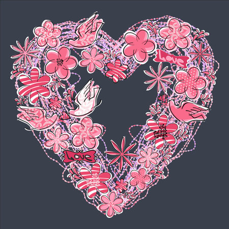 Love Heart-graphic element symbolizing the romance and passion of a sentimental person
