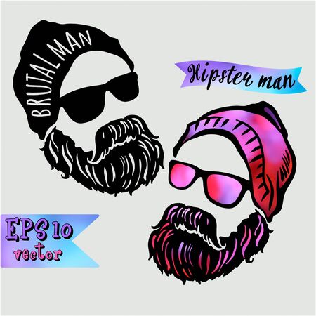 Hipster and dreamer-symbol of a young successful creative menのイラスト素材