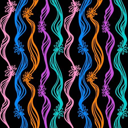 Seamless vector hand drawn abstract pattern. Doodle sketch textureのイラスト素材