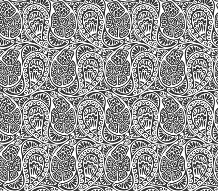 Seamless paisley and floral pattern-model for design of gift packs, patterns fabric, wallpaper, web sites, etc.のイラスト素材