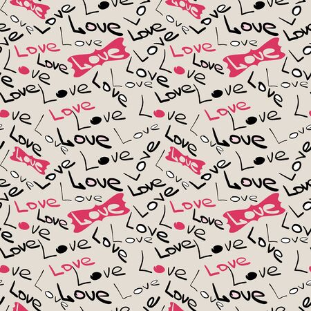 handwritten words, which form a rhythmic decoration in retro styleのイラスト素材