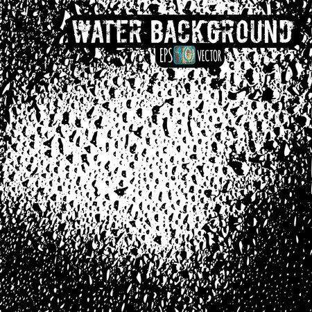 The crystal clear water drops on a shiny surface. Background pattern for graphically concise design.のイラスト素材