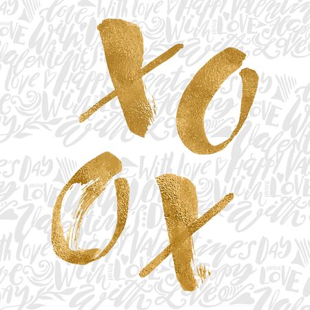 Happy valentines day love concept hand lettering motivation poster.Artistic design for a , greeting cards, invitations, posters, banners, seasonal greetings illustrations.のイラスト素材