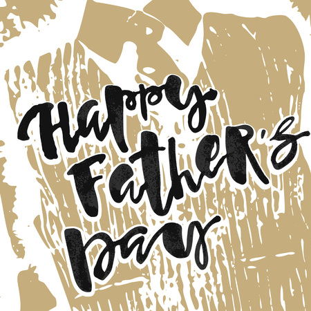 Fathers day concept hand lettering motivation poster. Artistic modern brush calligraphy design for greeting cards, invitations, posters, banners, t-shorts, seasonal greetings illustrations.のイラスト素材