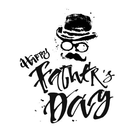 Fathers day concept hand lettering motivation poster. Artistic modern brush calligraphy design for greeting cards, invitations, posters, banners, t-shorts, seasonal greetings illustrations.のイラスト素材