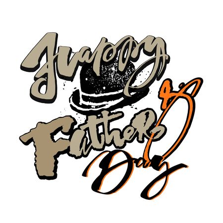 Fathers day concept hand lettering motivation poster. Artistic modern brush calligraphy design for greeting cards, invitations, posters, banners, t-shorts, seasonal greetings illustrations.のイラスト素材