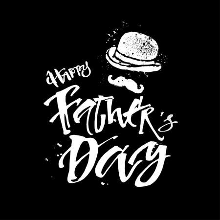 Fathers day concept hand lettering motivation poster. Artistic modern brush calligraphy design for greeting cards, invitations, posters, banners, t-shorts, seasonal greetings illustrations.のイラスト素材