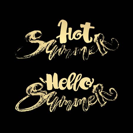 Summer concept hand lettering motivation poster. Artistic modern brush calligraphy. Handdrawn  design for greeting cards, invitations, posters, banners, t-shirts.のイラスト素材