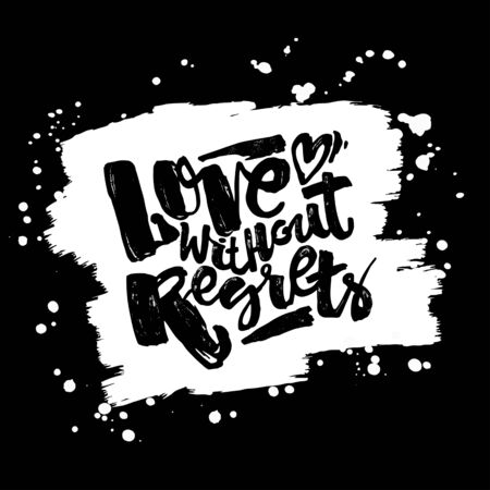 Love concept hand lettering motivation poster. Artistic modern brush calligraphy. Handdrawn  design, greeting cards, invitations, posters, banners, t-shirts.のイラスト素材