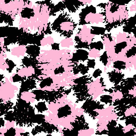 Seamless brushpen doodle pattern grunge texture.Trendy modern ink artistic design with authentic and unique scrapes, watercolor blotted background for a logo, cards, invitations, posters, banners.のイラスト素材