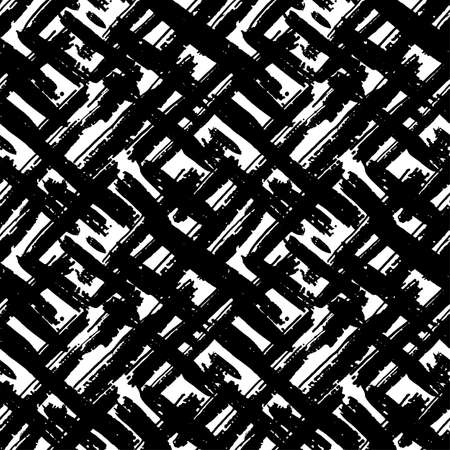 Seamless brushpen doodle pattern grunge texture.Trendy modern ink artistic design with authentic and unique scrapes, watercolor blotted background for a logo, cards, invitations, posters, banners.のイラスト素材