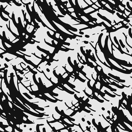 Seamless brushpen doodle pattern grunge texture.Trendy modern ink artistic design with authentic and unique scrapes, watercolor blotted background for a logo, cards, invitations, posters, banners.のイラスト素材