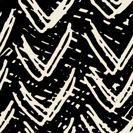 Seamless textile doodle pattern grunge texture.Trendy modern ink artistic design with authentic and unique scrapes, watercolor blotted background for a logo, cards, invitations, posters, banners.のイラスト素材