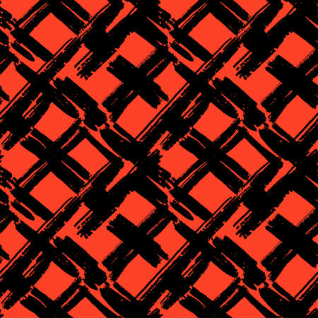 Seamless brushpen doodle pattern grunge texture.Trendy modern ink artistic design with authentic and unique scrapes, watercolor blotted background for a logo, cards, invitations, posters, banners.のイラスト素材