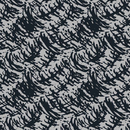 Seamless brushpen doodle pattern grunge texture.Trendy modern ink artistic design with authentic and unique scrapes, watercolor blotted background for a logo, cards, invitations, posters, banners.のイラスト素材
