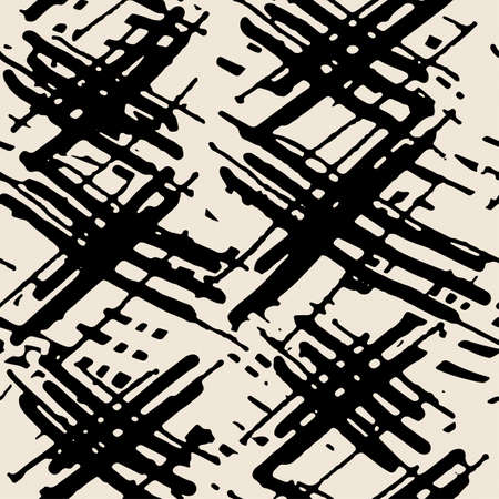 Seamless textile doodle pattern grunge texture.Trendy modern ink artistic design with authentic and unique scrapes, watercolor blotted background for a logo, cards, invitations, posters, banners.のイラスト素材