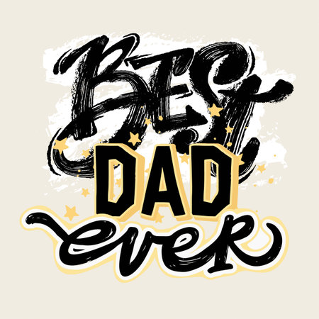Fathers day concept hand lettering motivation posterのイラスト素材