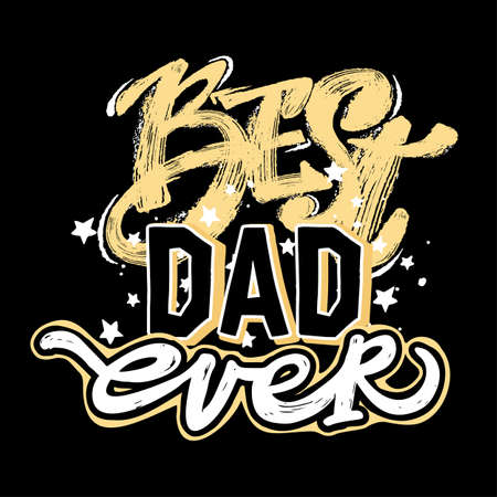 Fathers day concept hand lettering motivation posterのイラスト素材