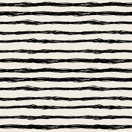 Seamless brush pen doodle pattern grunge texture.Trendy modern ink artistic design with authentic and unique scrapes, watercolor blotted background for a logo, cards.のイラスト素材