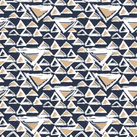 Seamless brushpen textile doodle pattern grunge texture.Trendy modern ink artistic design with authentic,unique scrapes, watercolor blotted background for a logo, cards, invitations, posters, banners.のイラスト素材